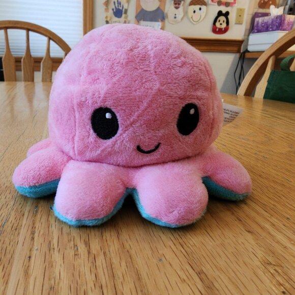 TeeTurtle Aqua/Pink The Original Reversible Octopus Plushie Stuffed Animal Toy - Picture 11 of 11
